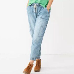 Sonoma Light Blue Relaxed Denim Jogger Pants, Size XXL NWT